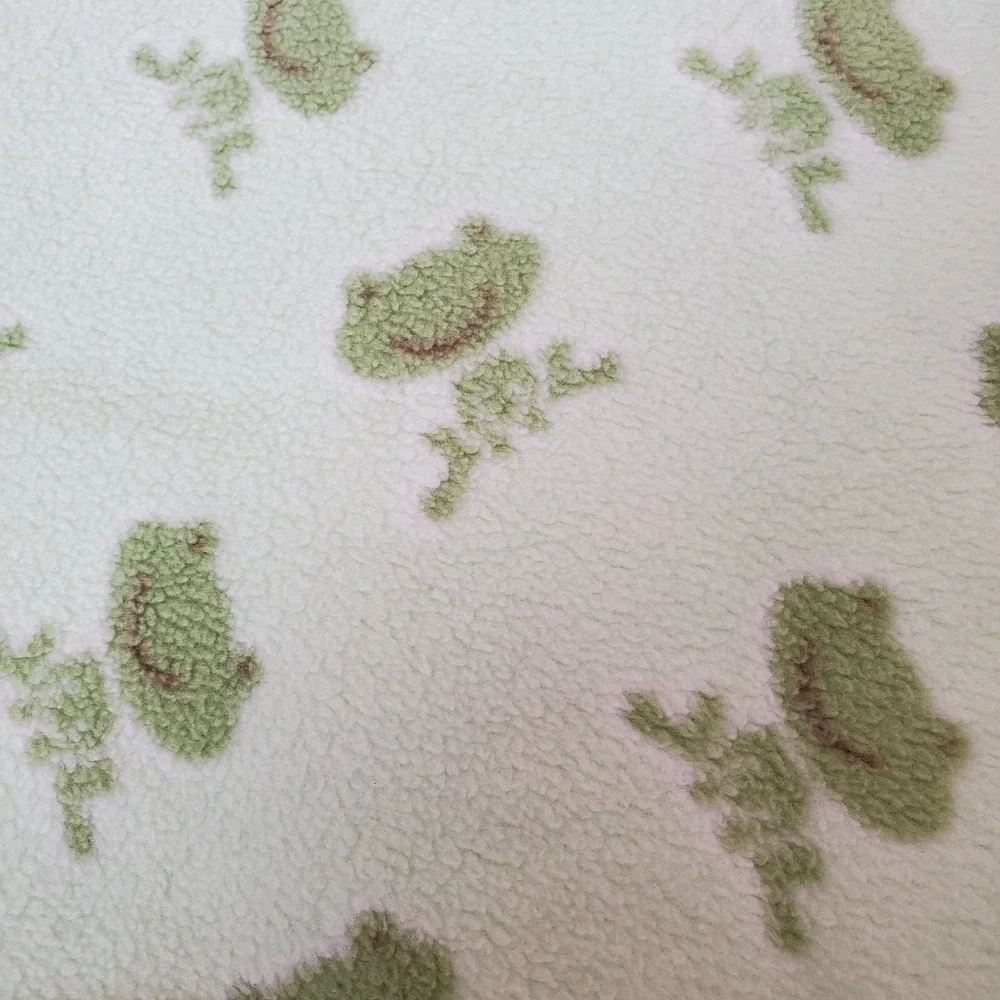 Just Born Green Fleece Baby Blanket All Over‎ Frog